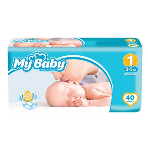 پوشک مای بیبی سایز 1 بسته 40 عددی My Baby Chamomile Size 1 Diaper Pack of 40